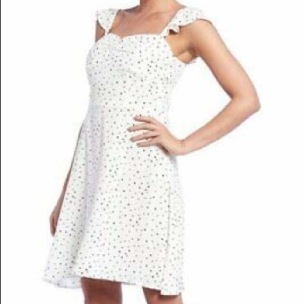 125. Gianni Bini Hannah Dotted Dress in Black and White